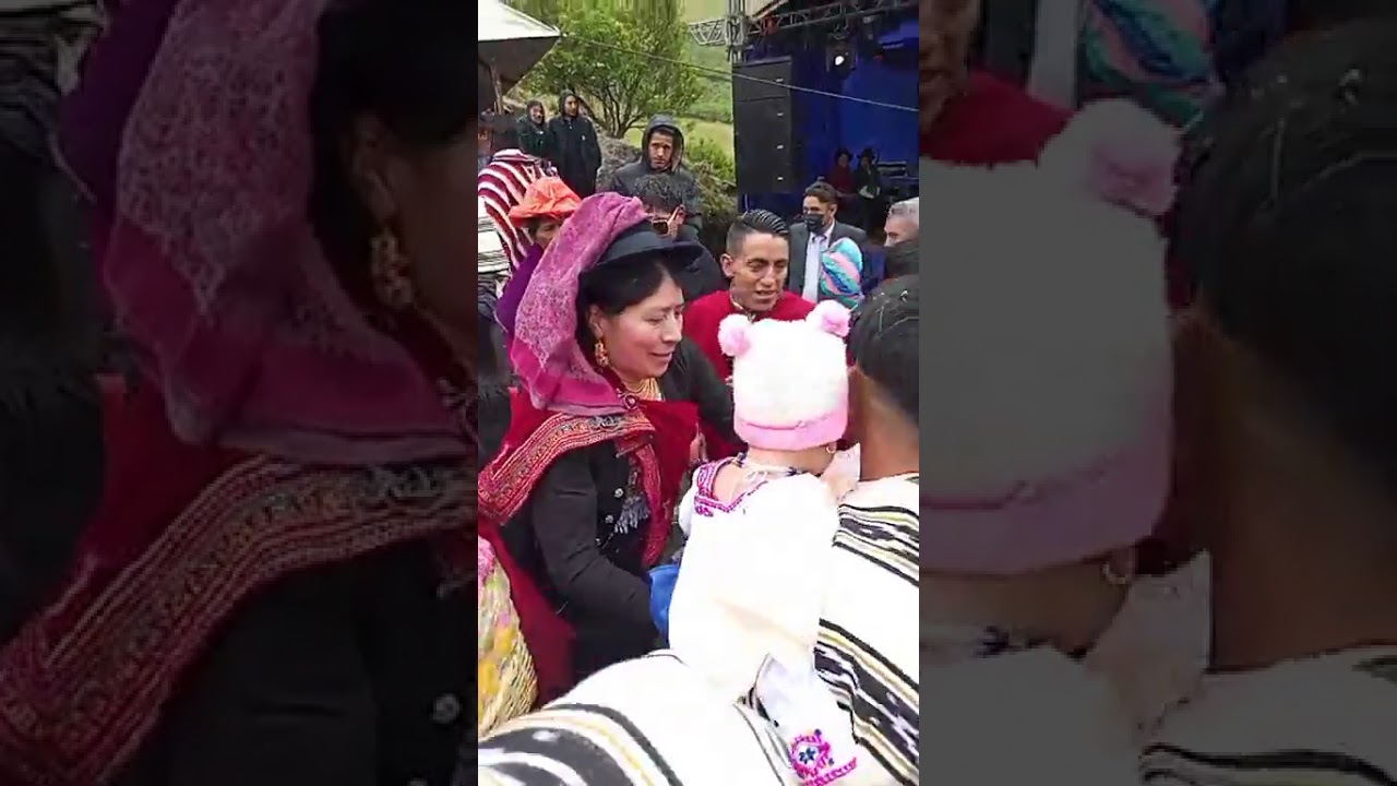 Entrega de la niña Sofía yautibug y sus padrinos Angel Yautibug & Anita  caizaguano