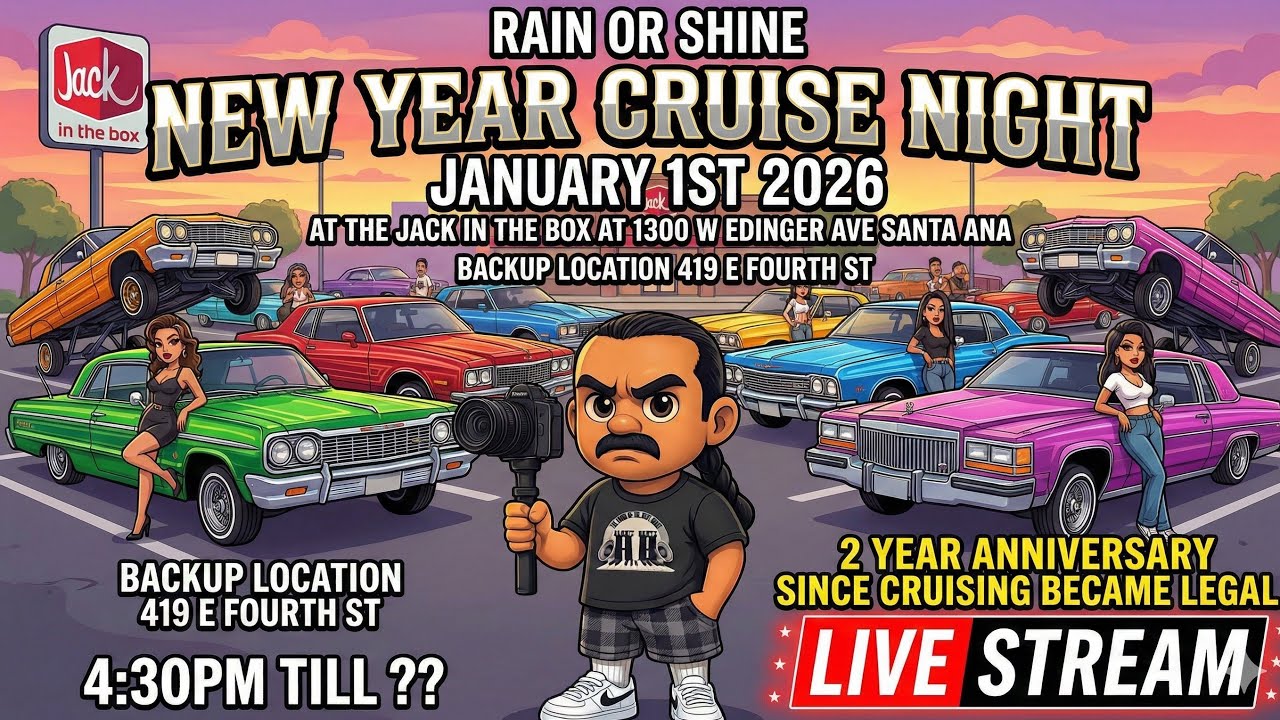 ​🔴 LIVE: First Cruise of 2026! 🎆 Santa Ana New Year Takeover 🔥