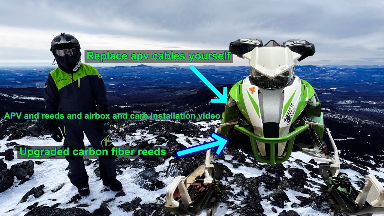 Arctic cat M8000 APV, Reeds,Carb rebuild and installation video