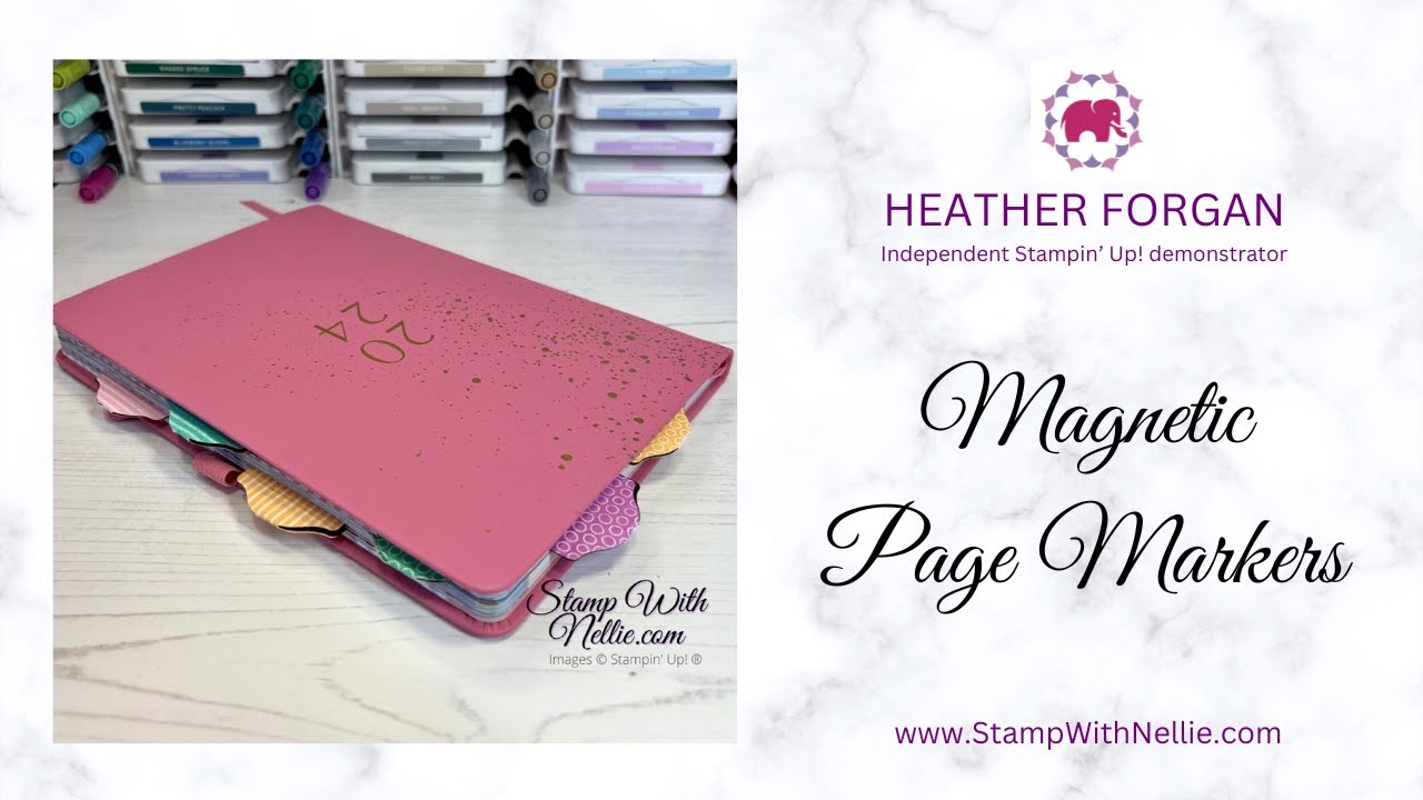 How to use Stampin' Up! Keeping Tabs punch to make some useful magnetic page markers