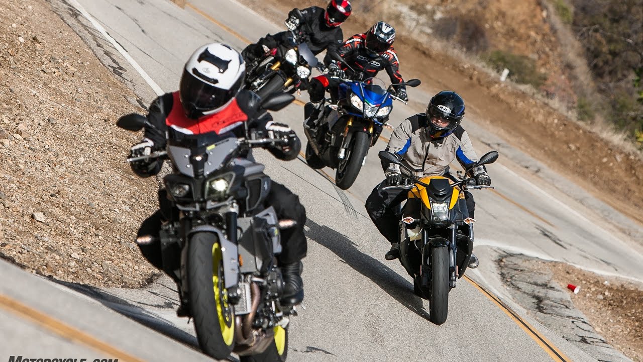 Супернейк-байк: FZ-10 против Tuono 1100 RR против Speed ​​Triple R против 1190 SX — 4K