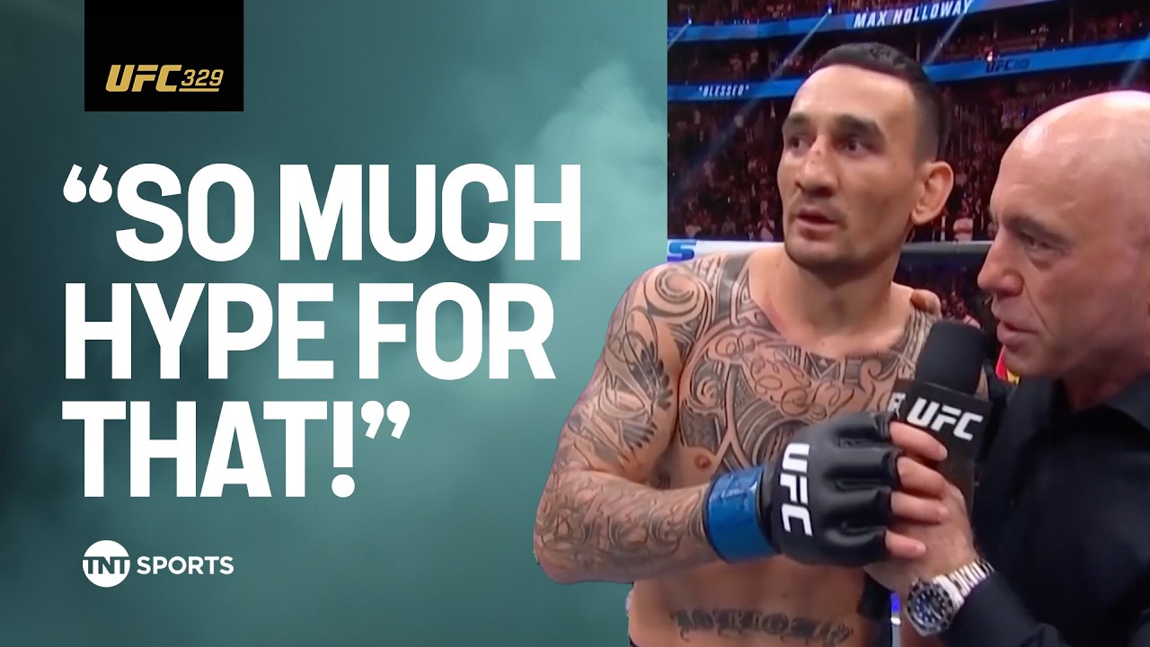 Max Holloway REACTS after Conor McGregor blows out knee in first-minute #UFC329