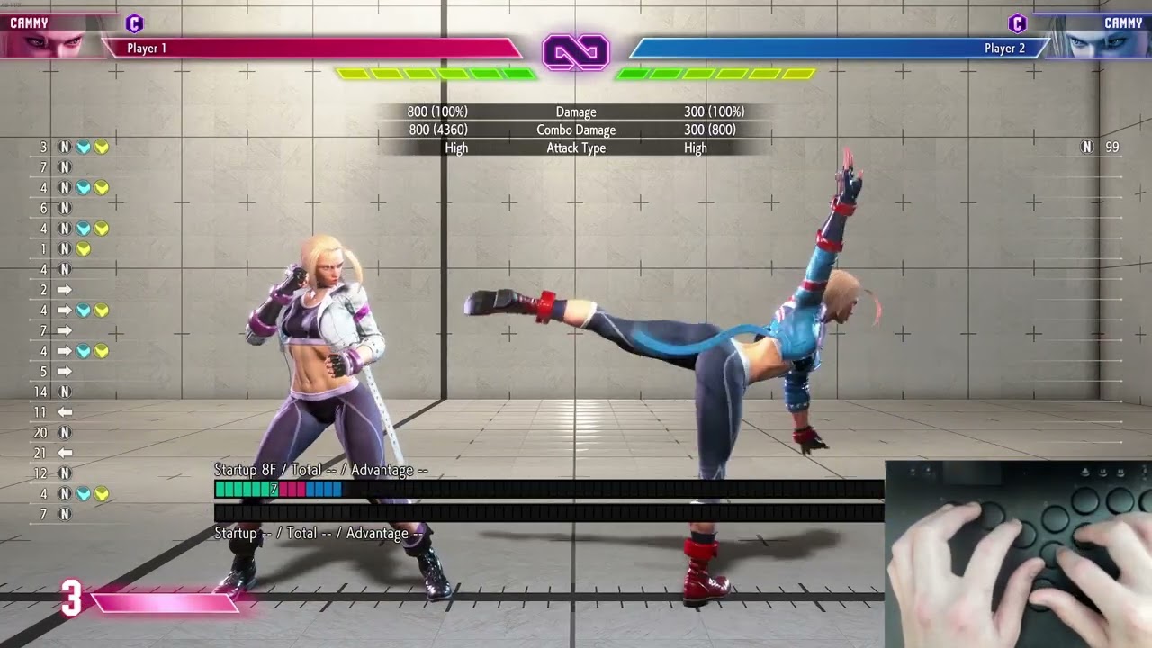 Sykkuno Training Mode/Drill 1 - Training mode basics + basic knockdown pressure w/ Cammy