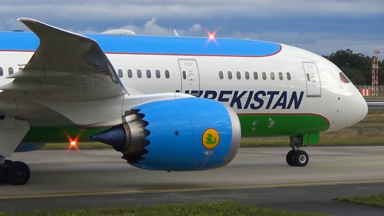 Uzbekistan Airways B787-8 Dreamliner | Landing Frankfurt Airport | UK78705