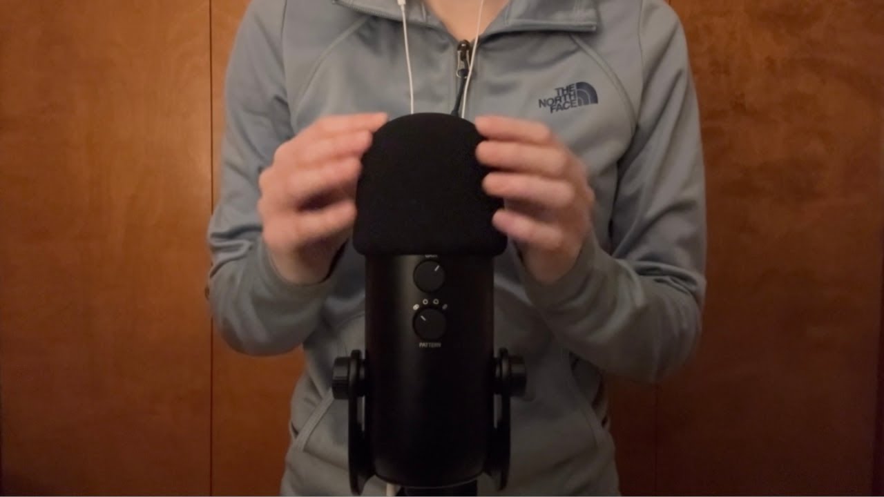 ASMR Foam cover mic triggers (rubbing and swirling, no nails 💅 )
