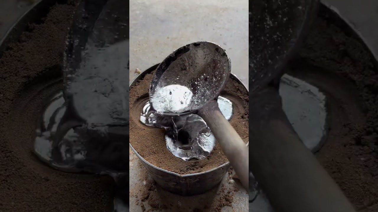 215. Casting of silver accessories with irregular quadrangle shape #handmade #