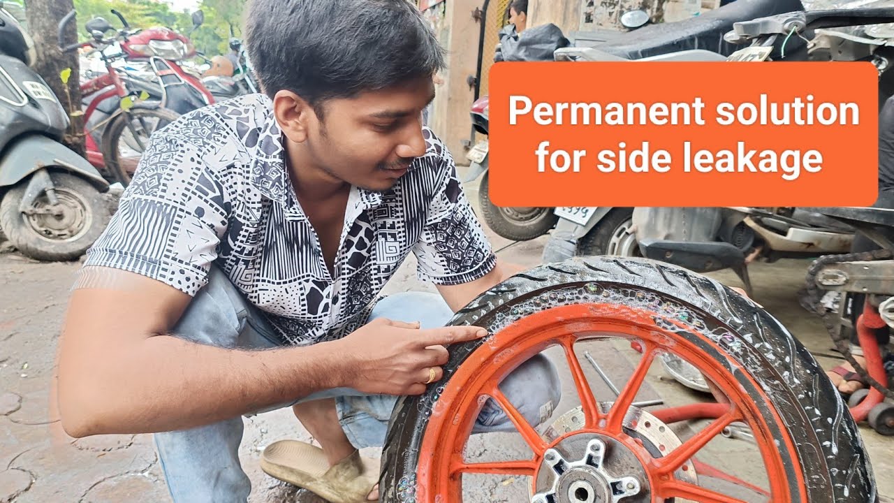 Tubeless  Side tyre leakage permanent solution for all tubeless tyres(bikes and scooter)