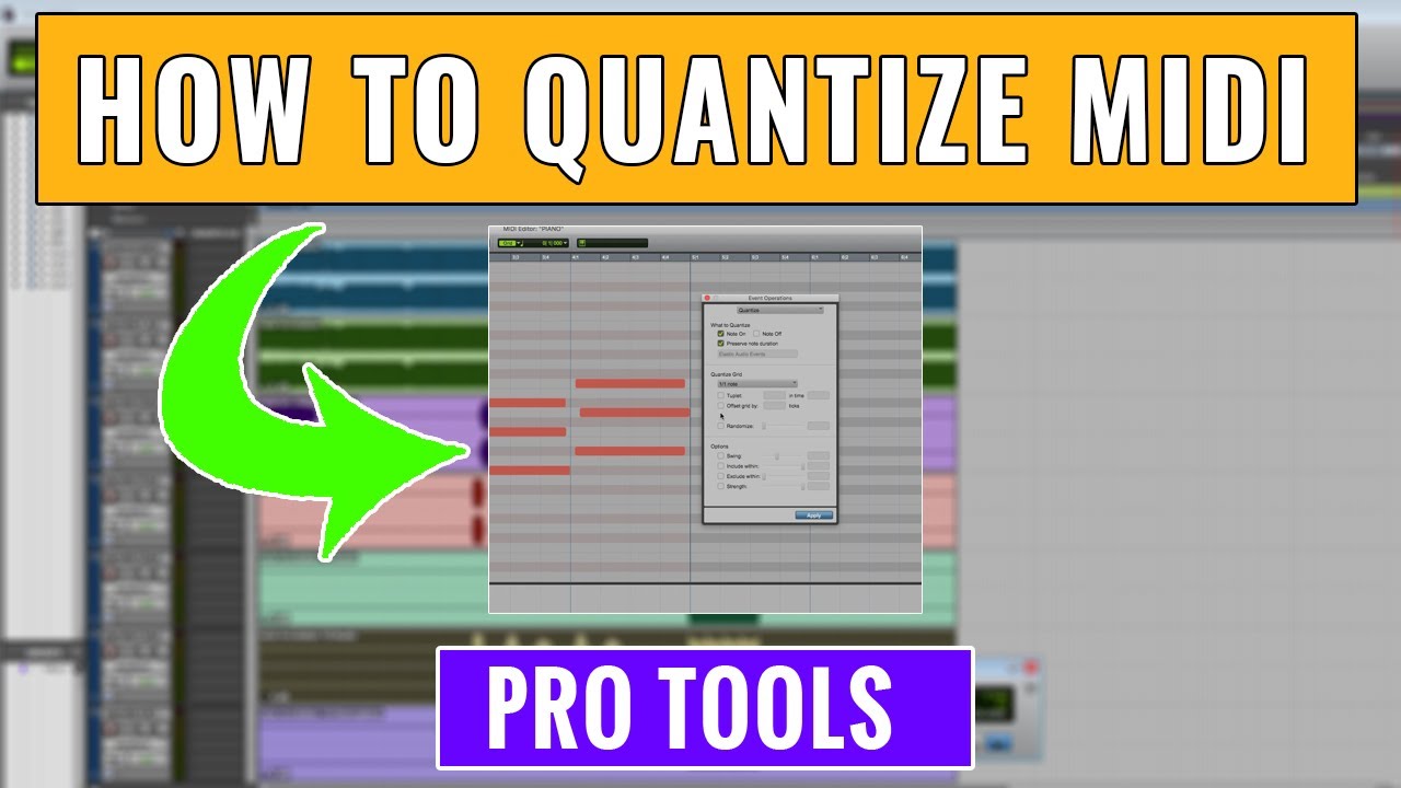 Как квантовать MIDI в Pro Tools — Обучение работе с Pro Tools на OBEDIA.com