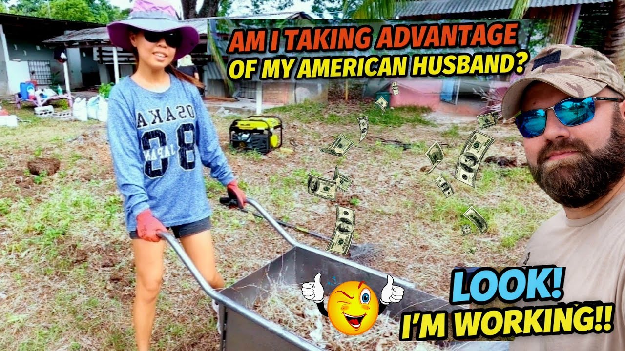Apparently I’m Using My American Husband… So I Worked 😅  #americanfilipinacouple #farmlife