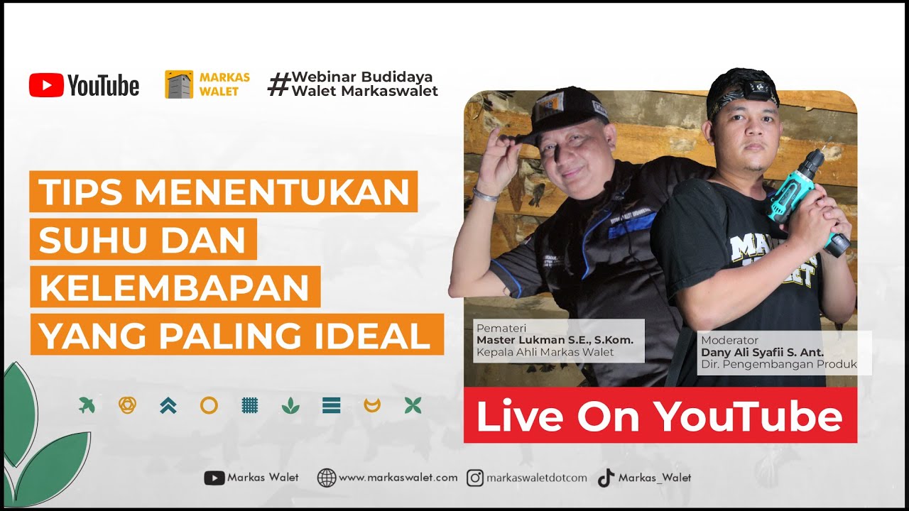 Webinar Budidaya Walet: Tips Menentukan Suhu dan kelembapan yang ideal