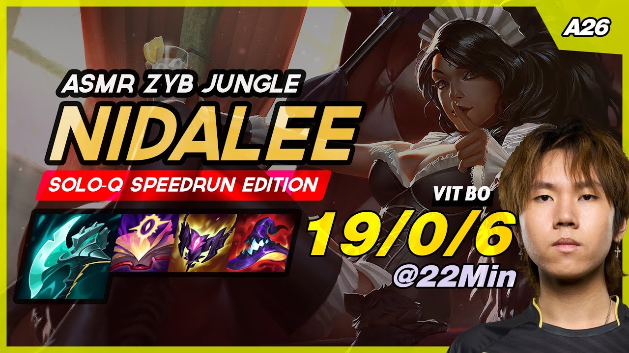 Bo (zyb) Nidalee vs Gragas ASMR | Challenger Nidalee Jungle | League Sounds to Fall Asleep