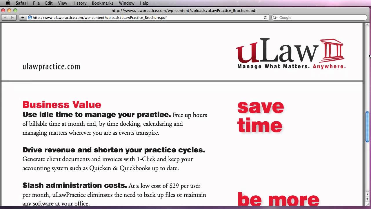 uLawPractice Brochure