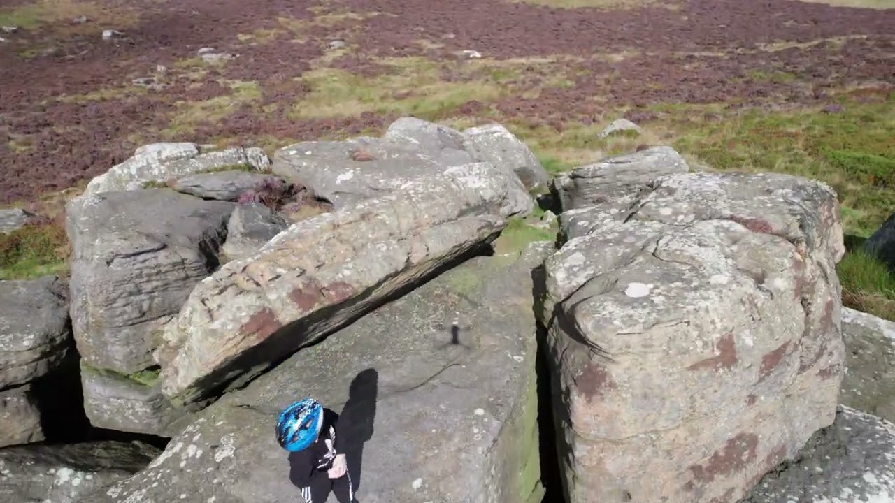 Grand kids Mountain Biking on Ilkley Moor