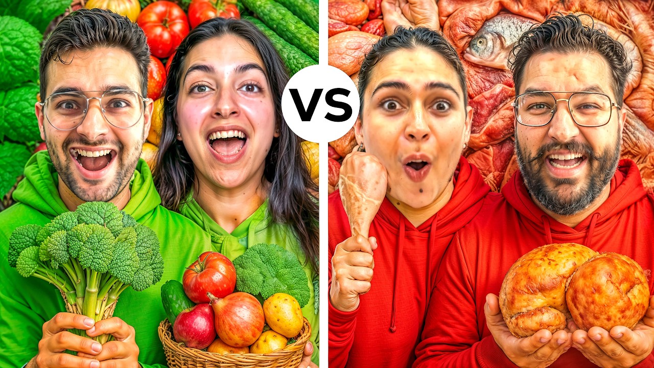 VEG vs NON-VEG Food Challenge 😱