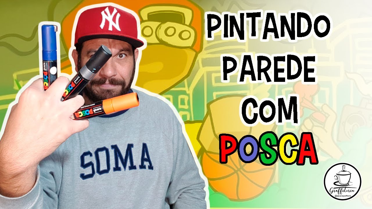 Pintando com POSCA na parede