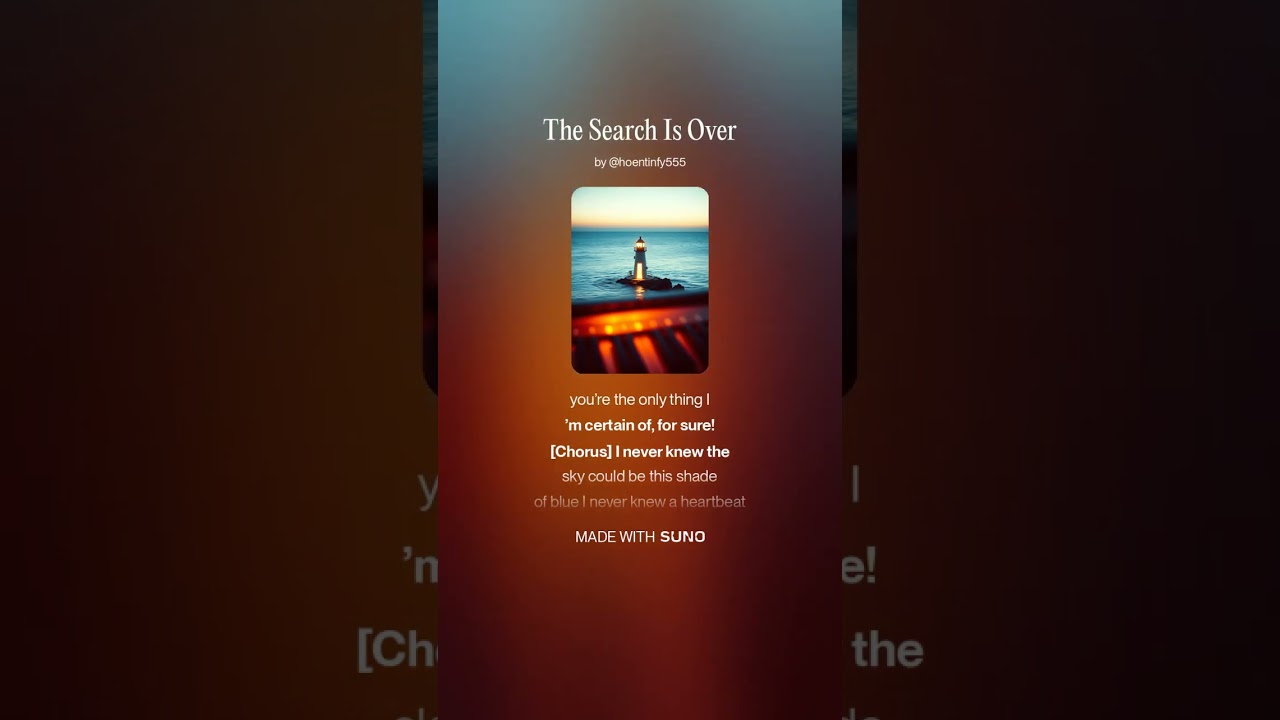 The Search Is Over #songs