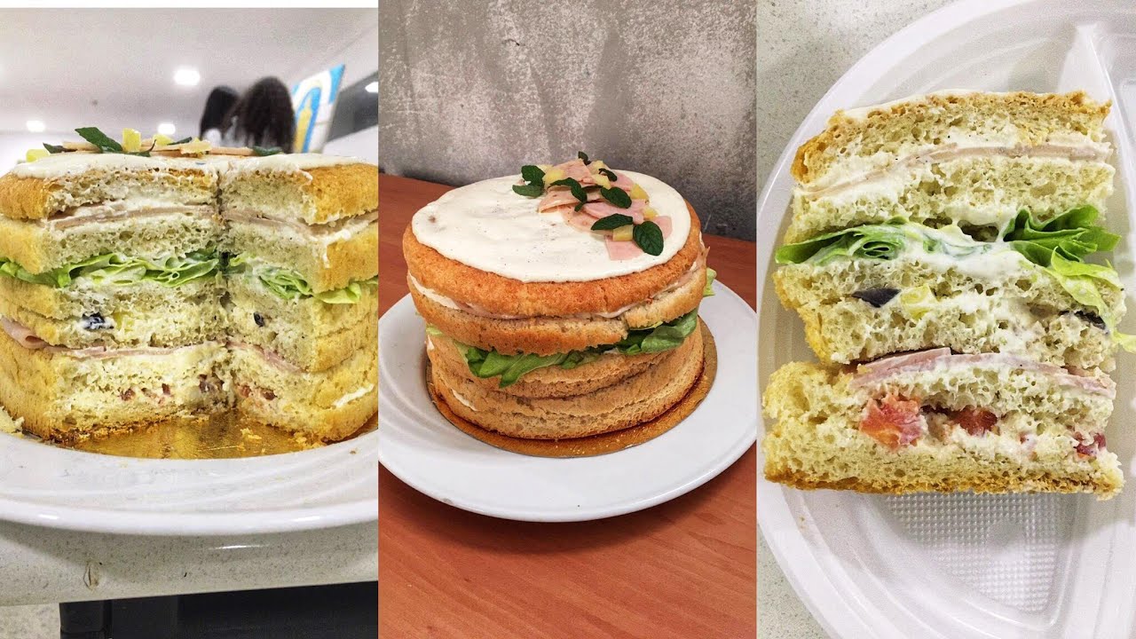 مملحات علي شكل قالب كايك راقية لكل المناسبات بطريقة مبسطة Cake salé +Gâteaux salés