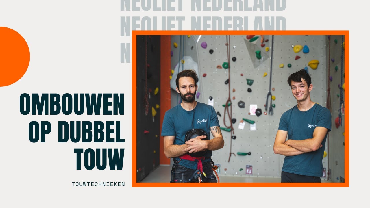 Touwtechnieken - Ombouwen op dubbel touw (single pitch)