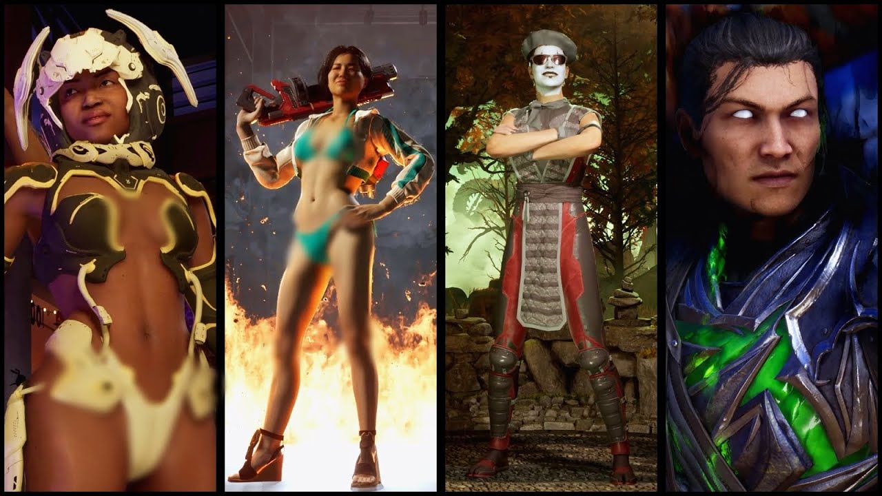 Ultimate Cyrax, Sektor (Summer Vacation & No Helmet), NinJanet Mime & Noob Saibot - Skin Mods - MK1