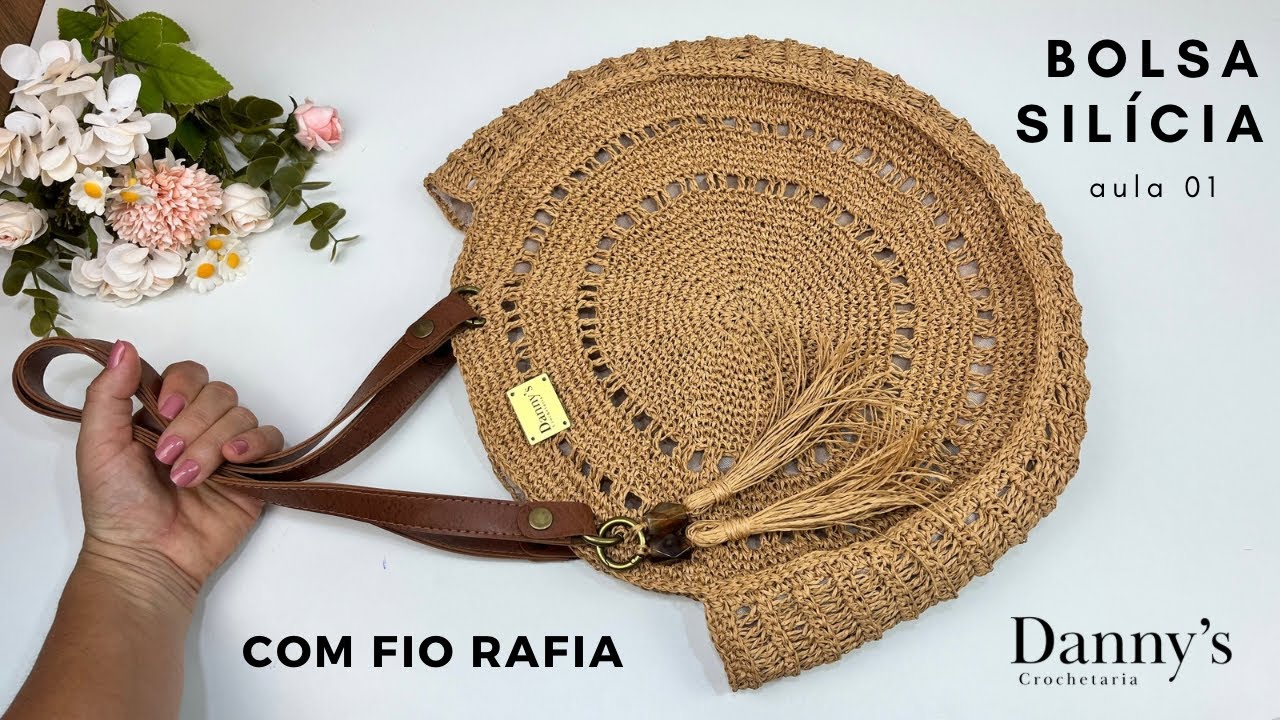 BOLSA DE PRAIA COM FIO RÁFIA • fácil de fazer • Aula 01 - BOLSA SILÍCIA