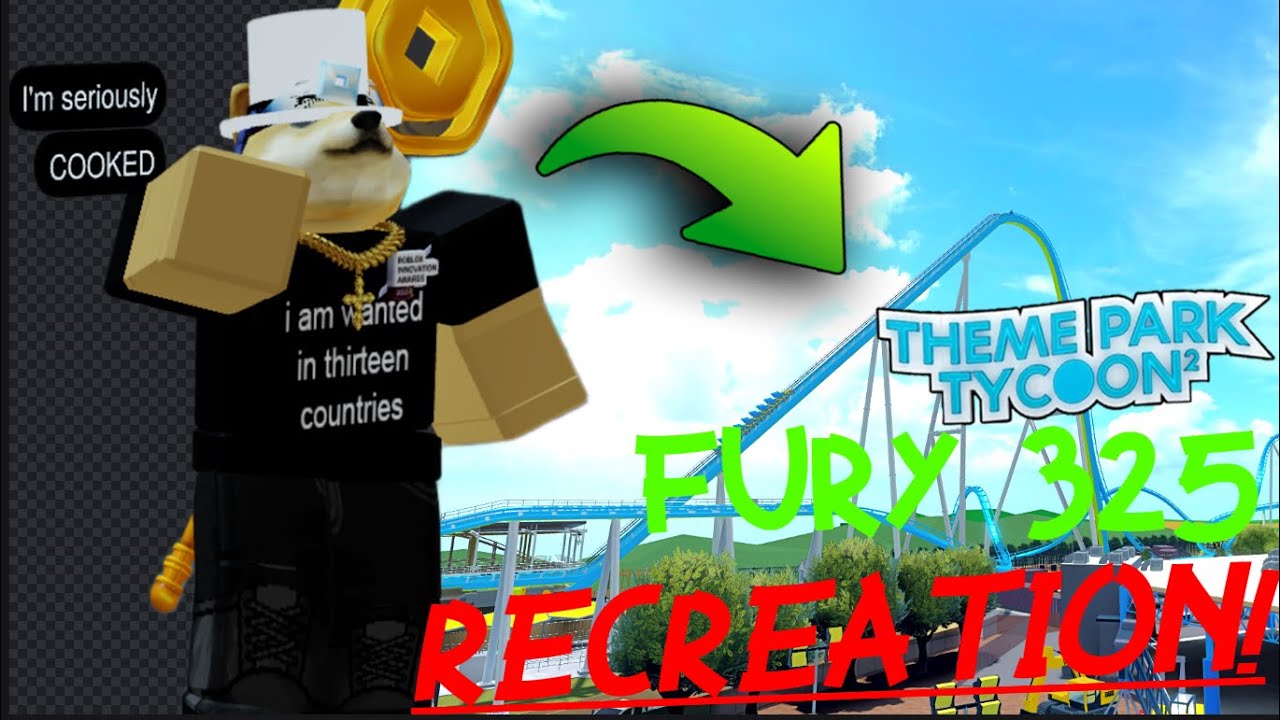 an INSANE Fury 325 RECREATION in Theme Park Tycoon 2!