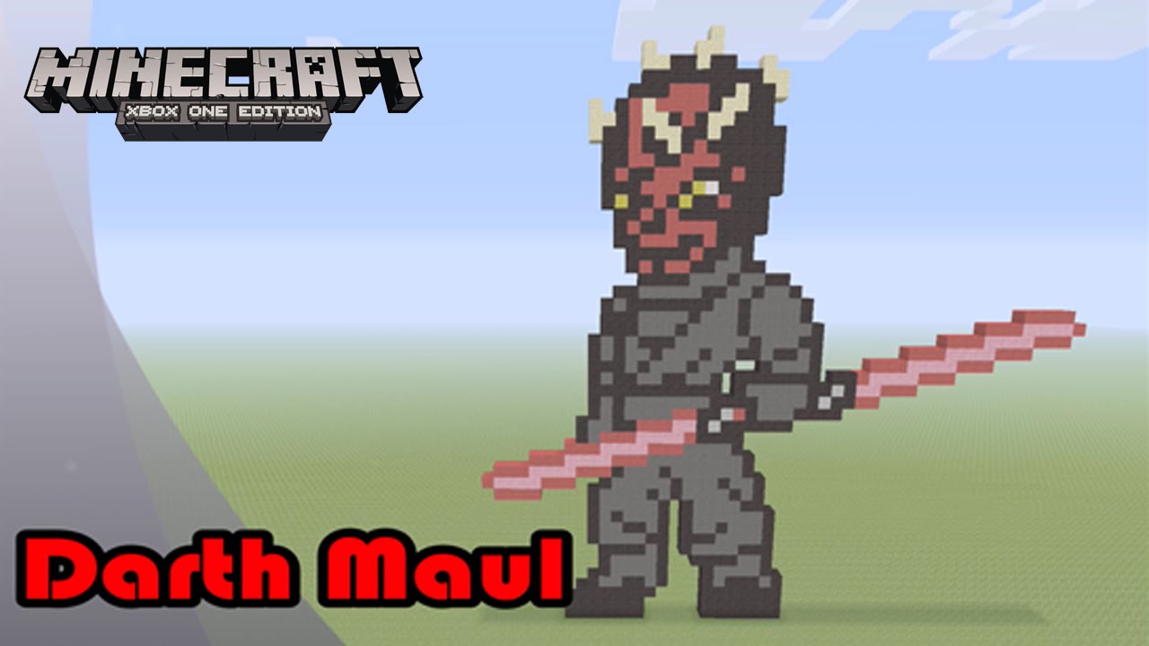 Minecraft: Pixel Art Tutorial and Showcase: Darth Maul (Star Wars)