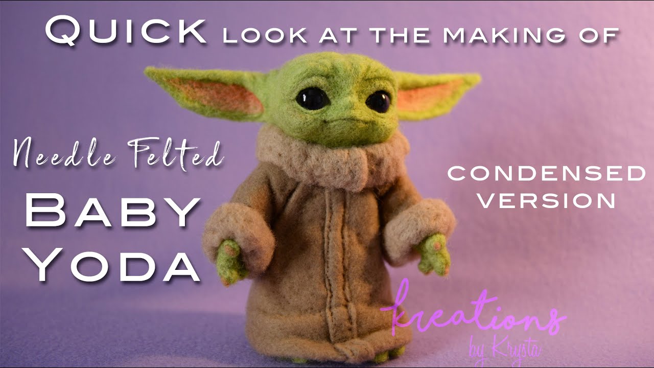 Make a Baby Yoda by Needle Felting--QUICK version