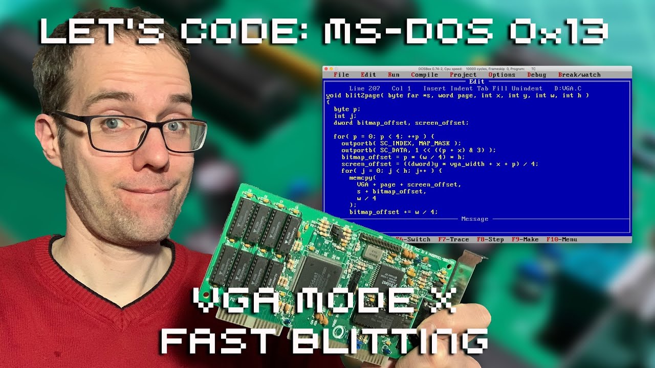 Let's Code MS DOS 0x13: VGA Mode X Fast(er) Blitting