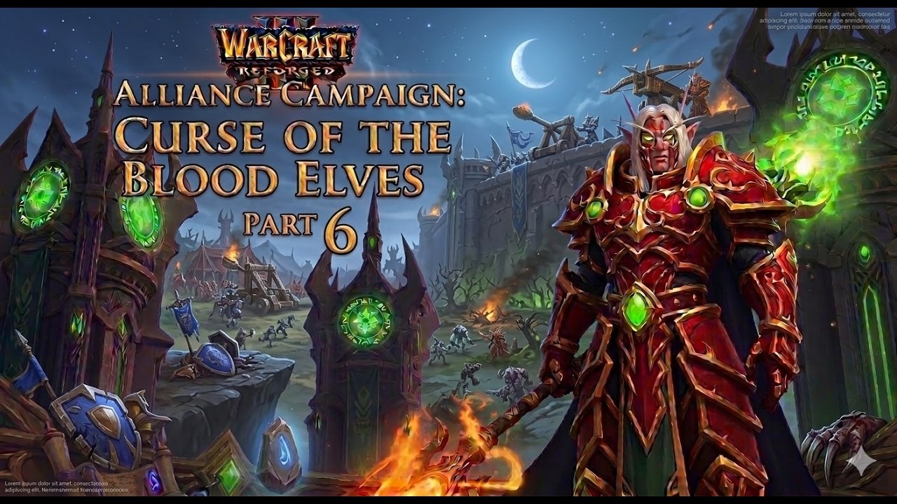 Warcraft 3 Reforged Gameplay Walkthrough - Alliance - Curse of the Blood Elves - Part 6 1440p 60fps