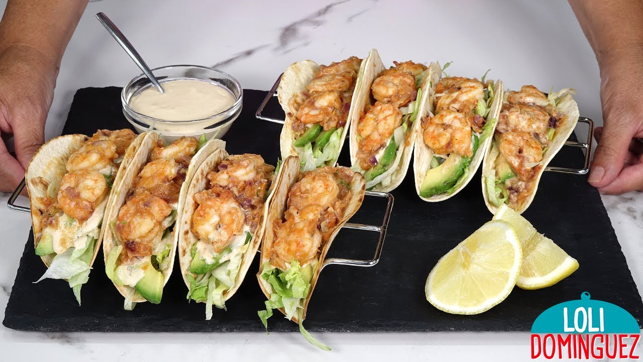 TACOS DE LANGOSTINOS O CAMARONES, RECETA FÁCIL Y DELICIOSA - Loli Domínguez - Semana Santa