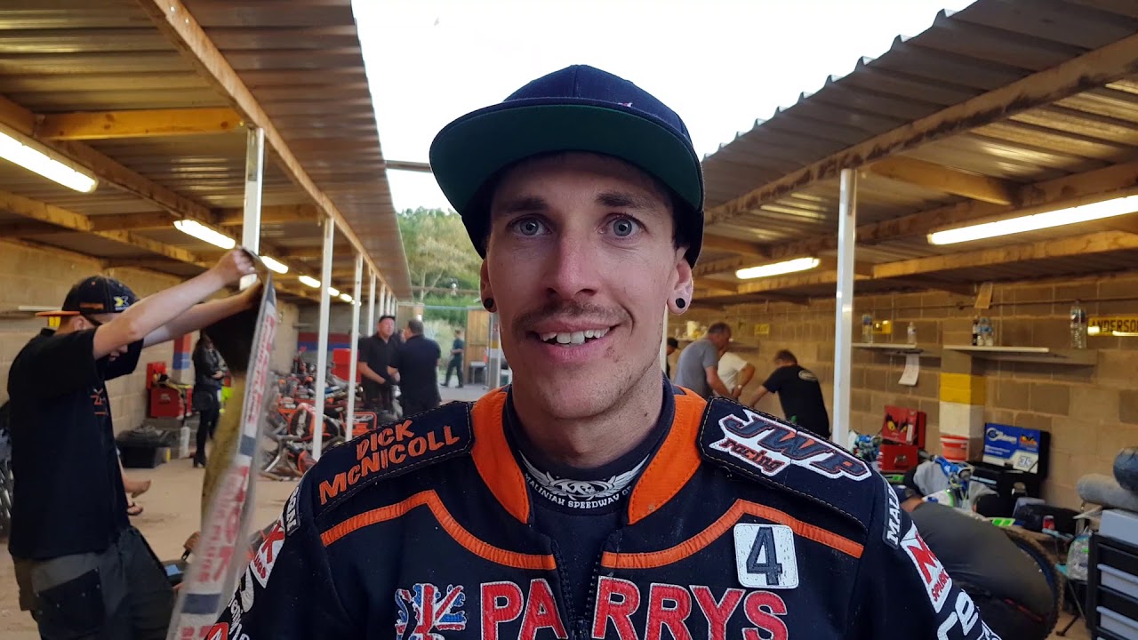 Sam Masters reacts to his 18-point haul for Wolverhampton Wolves at Leicester Lions