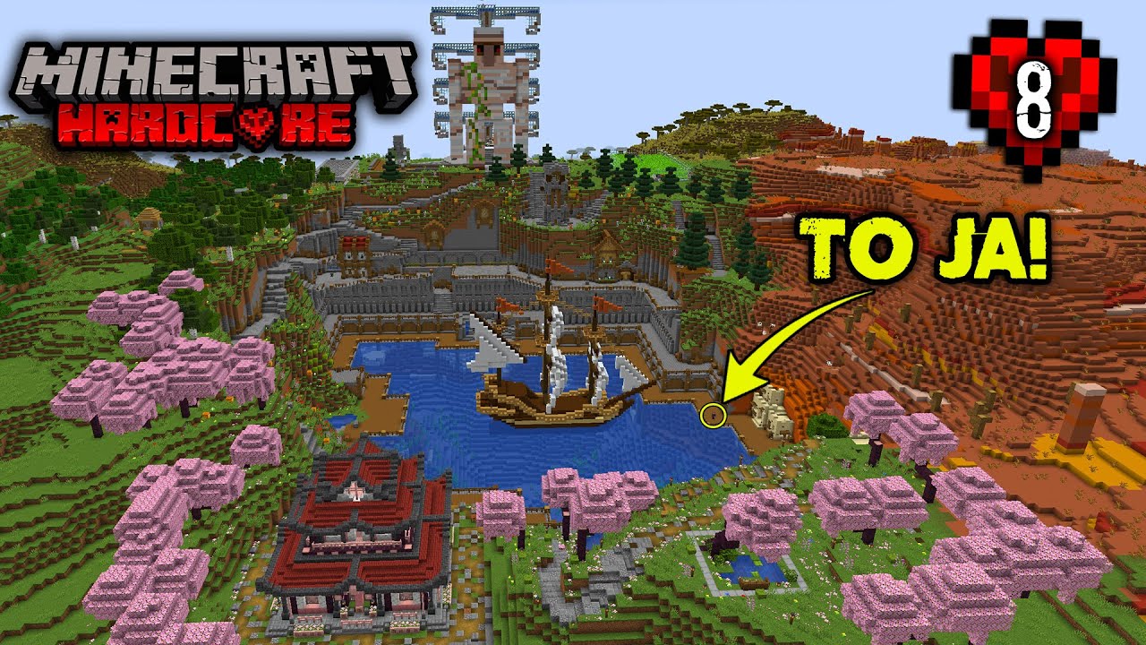 Zbudowałem przepiękny port na Minecraft Hardcore #8