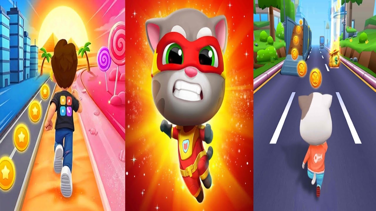 Kooply Run Subway Craft 🆚 Talking Tom Hero Dash 🆚 pet runner 😺