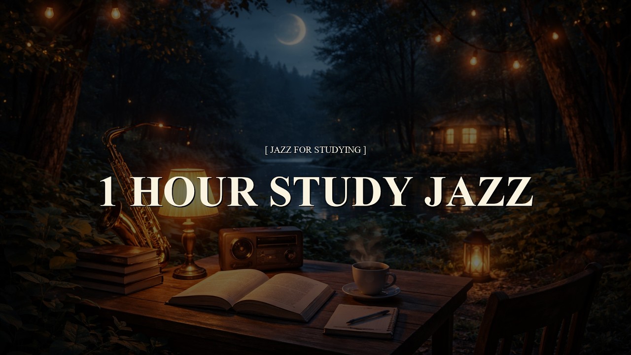 [ 𝐉𝐀𝐙𝐙 𝐅𝐎𝐑 𝐒𝐓𝐔𝐃𝐘𝐈𝐍𝐆 ] A Quiet Night, Studying in the Forest l 1 Hour