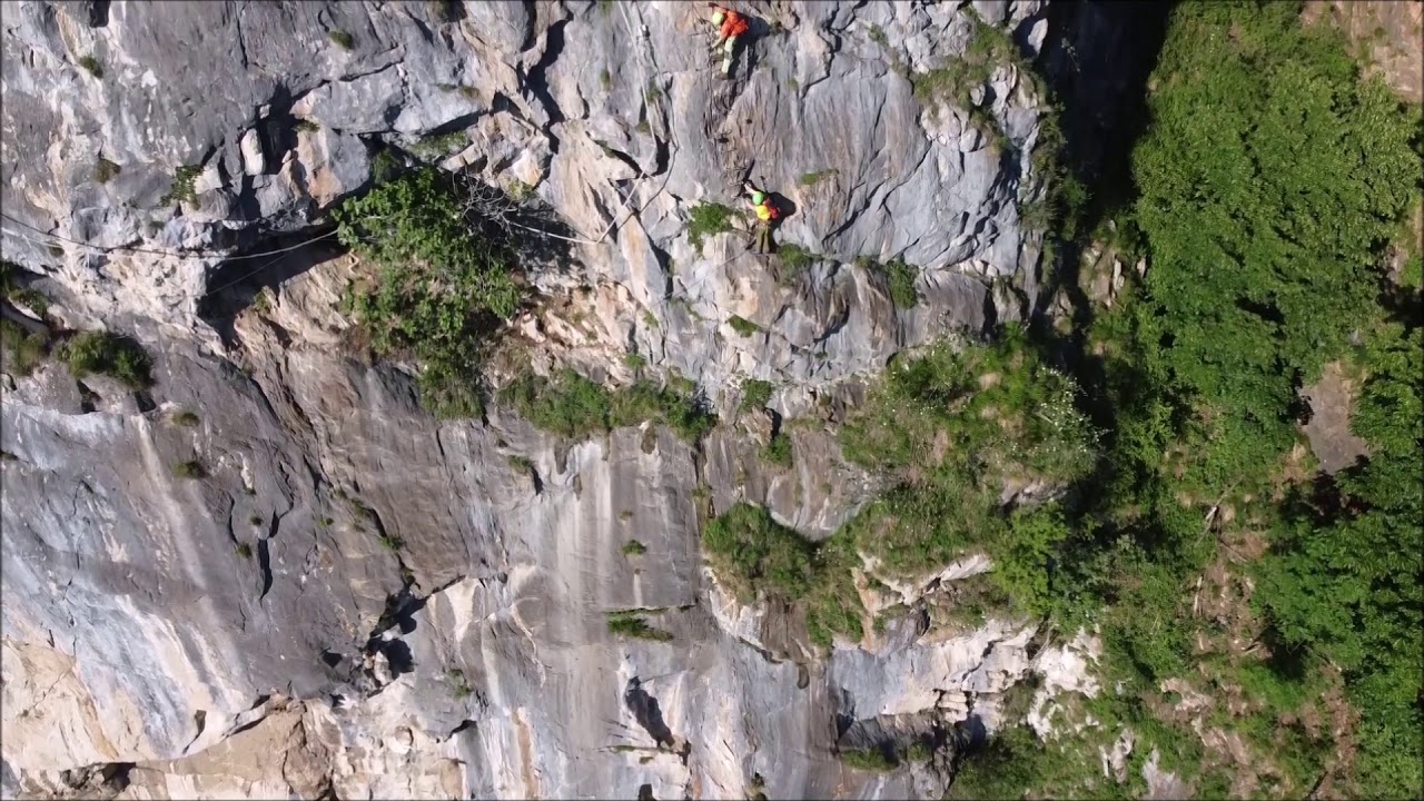 Via ferrata Falconera (prima parte) - video drone HD