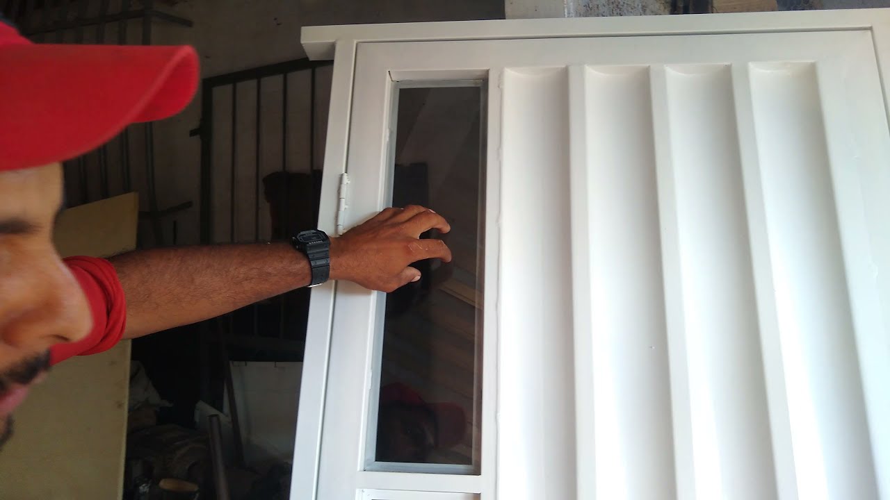 como colocar vidro em porta de ferro, simples e rápido