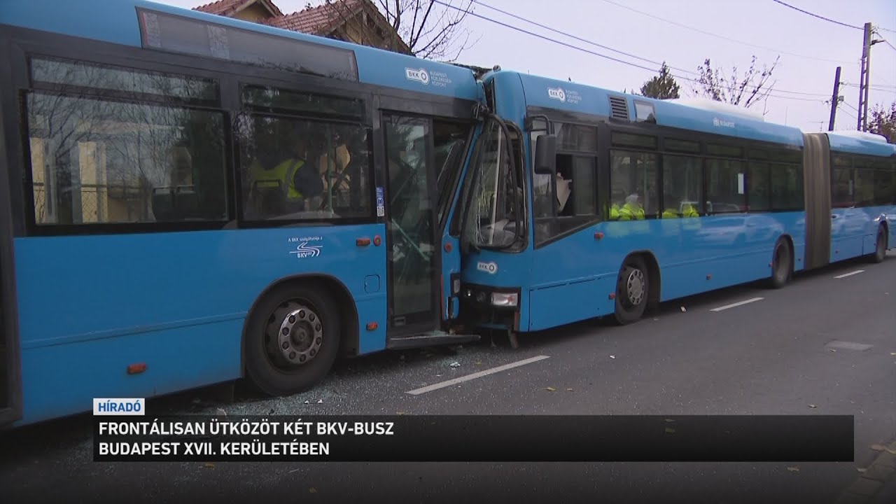 Frontálisan ütközött két BKV busz