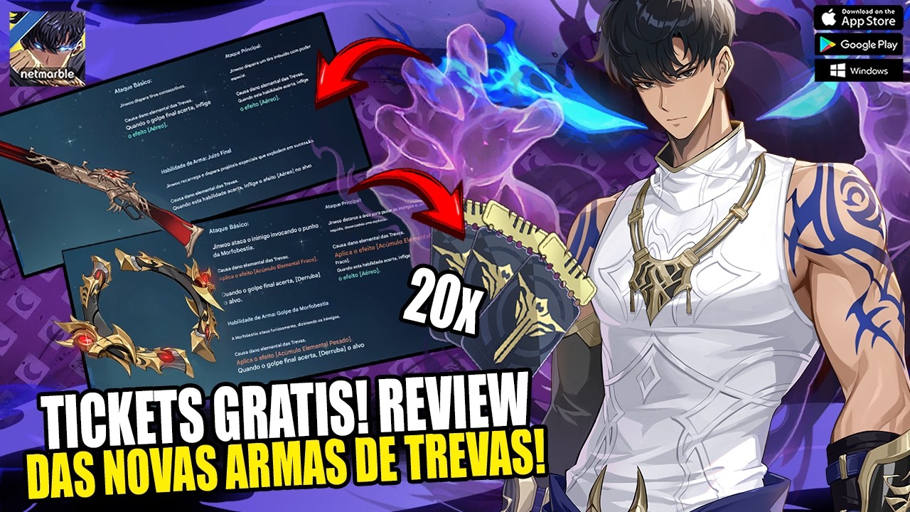 2NOVOS CODES - REVIEW DAS PASSIVAS DAS NOVAS ARMAS DE TREVAS - NOVO COMBO META - SOLO LEVELING ARISE