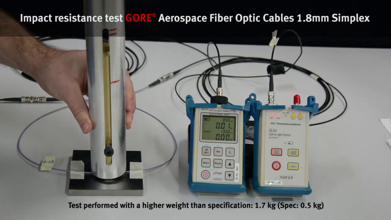 GORE® Aerospace Fiber Optic Cables Impact Resistance Test