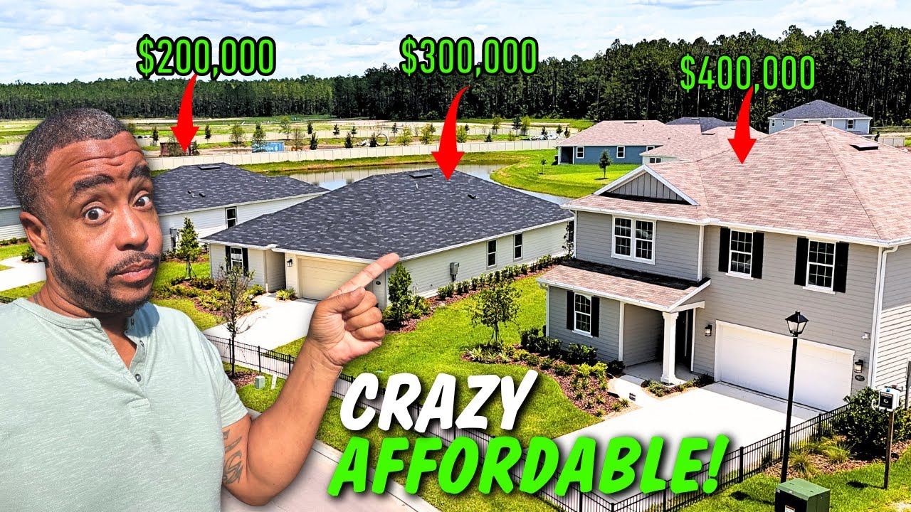 Jacksonville Florida's Suburb MOST AFFORDABLE New Construction Homes [For Sale High $200k to $400K]