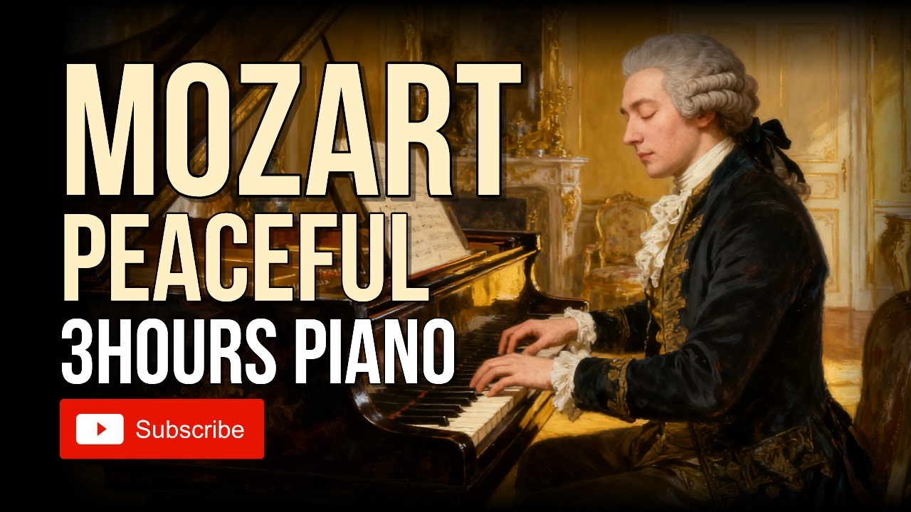 Mozart Piano for Stress Relief & Deep Relaxation | 3 Hours of Peaceful Classical Music