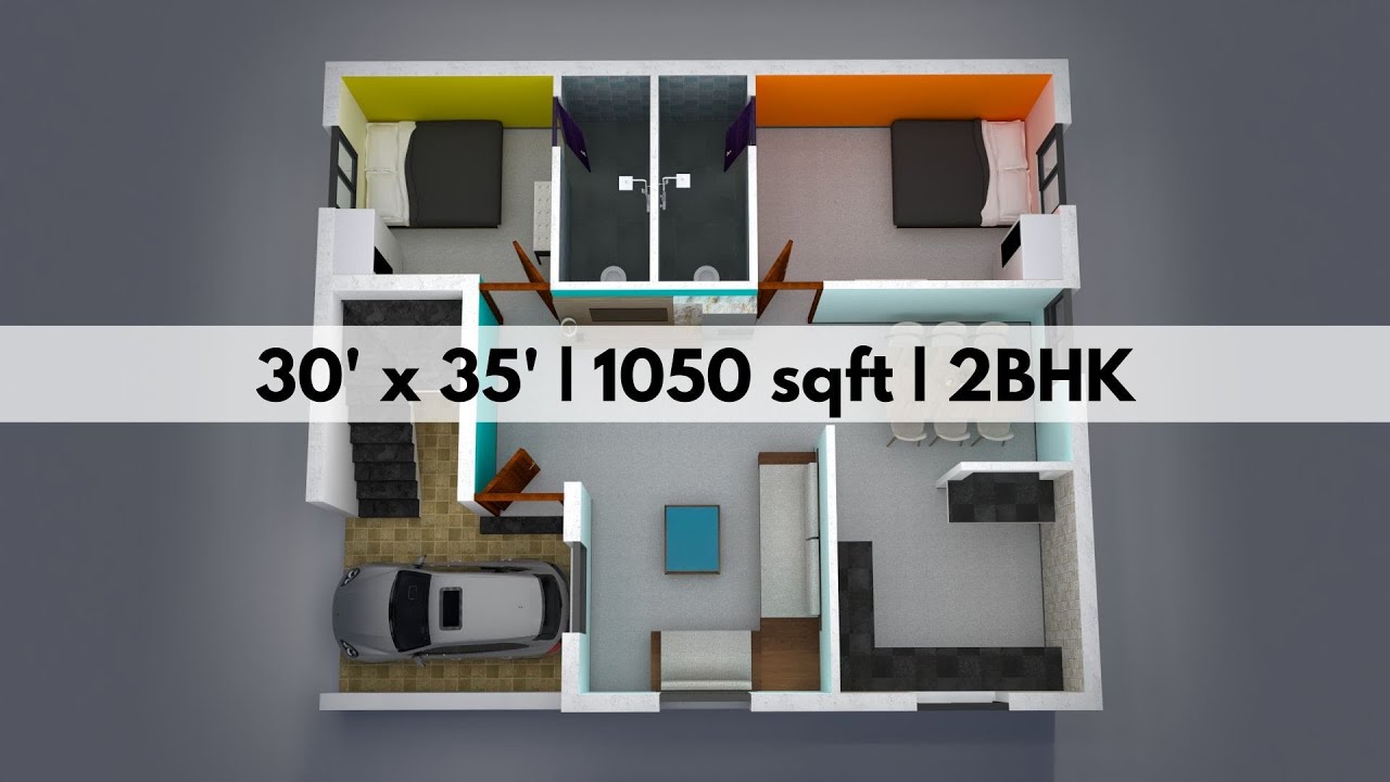 30x35 house plan | 1050 sqft house plan | modern house | ghar ka design