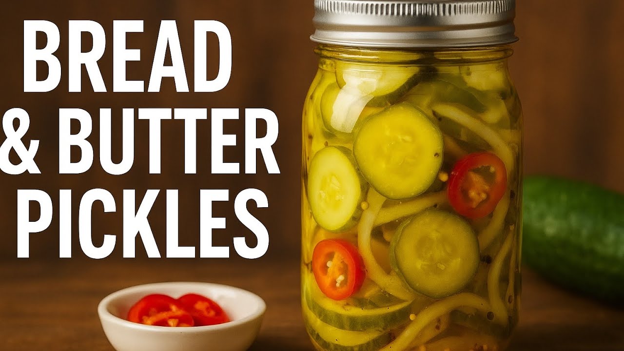Best Homemade Bread & Butter Pickles | Easy Crunchy Refrigerator Pickles #breadandbutterpickles