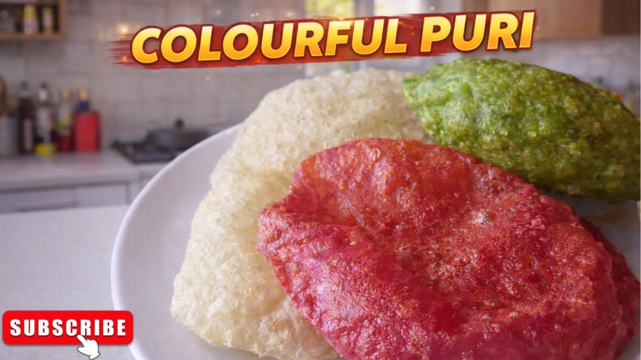 Colourful puri | Different puri | @SAMMmultiwork #food #cooking #puri #colourfulpuri