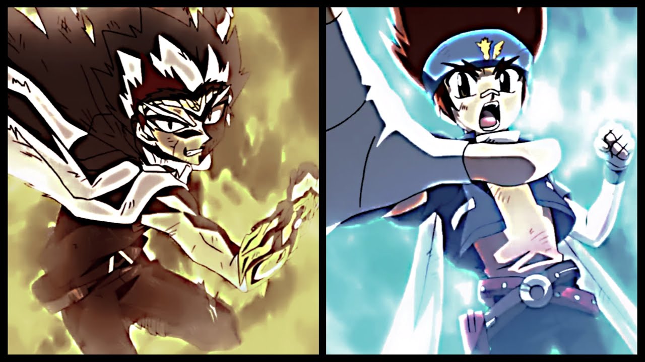 Ryuga vs Gingka (Beyblade Metal Fury)