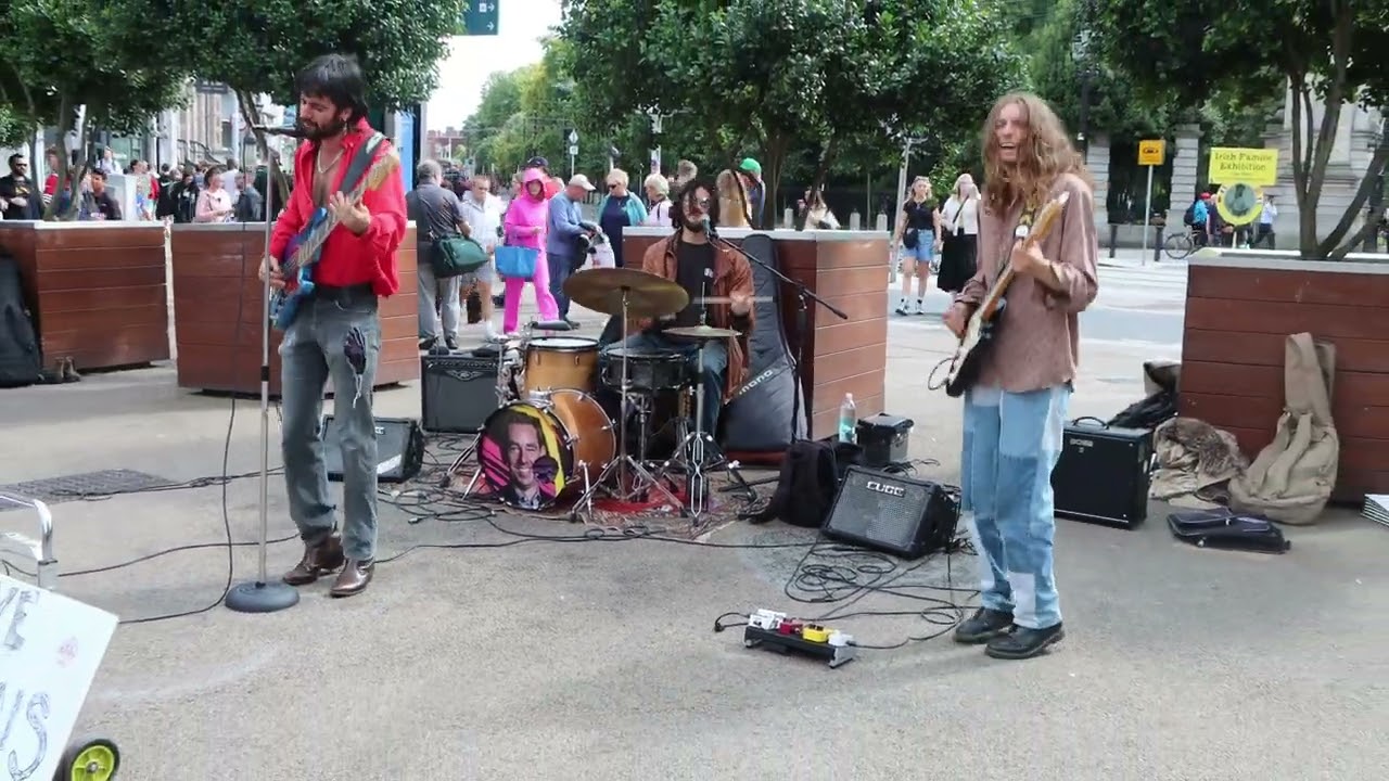 The Gulls Rock Grafton Street Dublin Ireland with their amazing performance this is Rock at its best