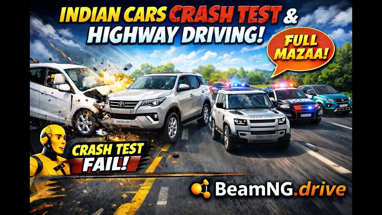LIVE 🔴 Indian Cars Highway Driving & Crazy Crashes | BeamNG.drive