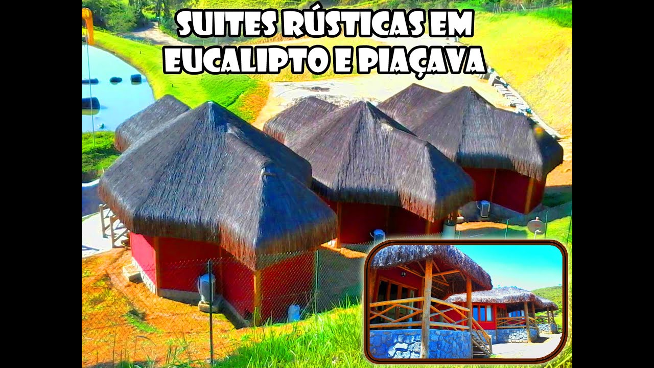 Suítes Rústicas com estrutura em Eucalipto e Cobertura de Piaçava - Daja Quiosques