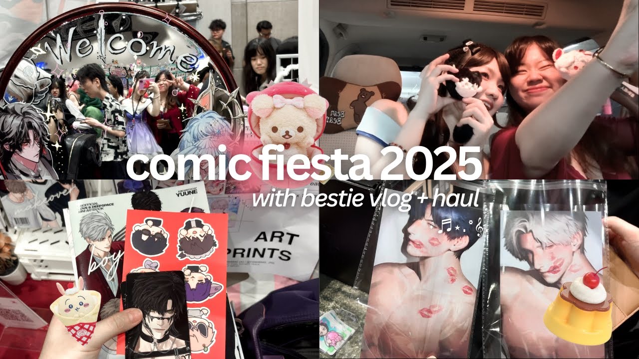 come with me to comic fiesta 2025! | vlog & haul ˚₊‧꒰ა ☆ ໒꒱ ‧₊˚