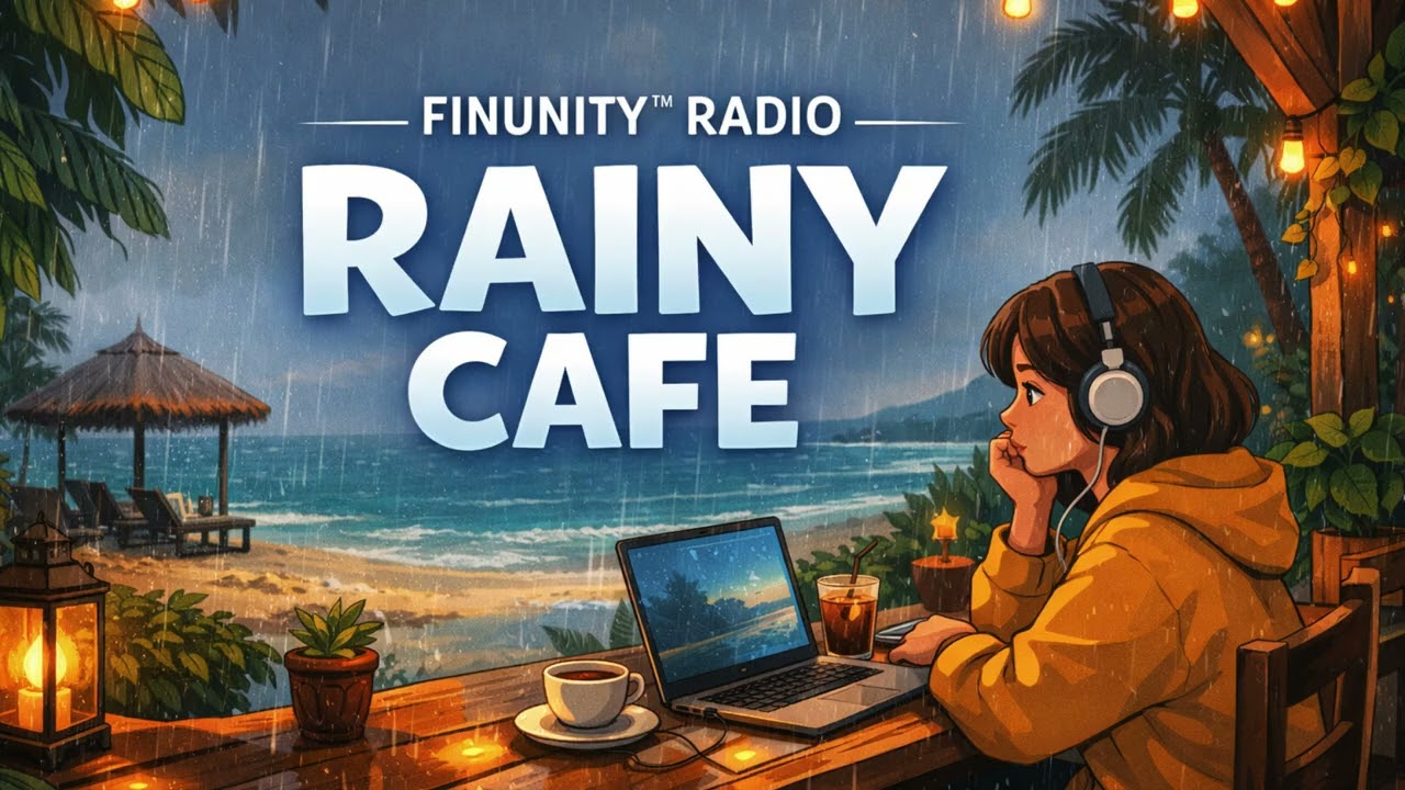 🌧️RAINY CAFE | FINUNITY™ ISLAND FOCUS RADIO #ISLANDVIBES #DEEPFOCUSMUSIC #TRADINGMUSIC